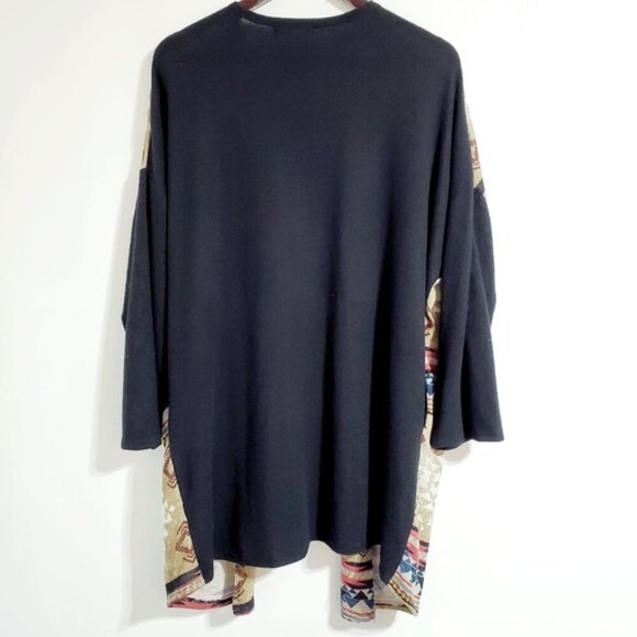 A.gain Med. Western Style Print Open Front Lightweight Polyester Blend Cardigan - Picture 4 of 10